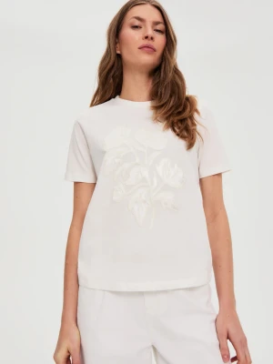 Bluzka z aplikacją biała Moodo