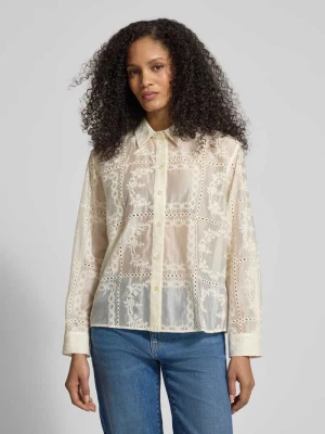 Bluzka z ażurowymi haftami, krój regular fit Jake*s Collection