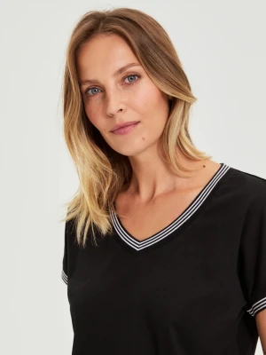 Bluzka z bawełny czarna Moodo