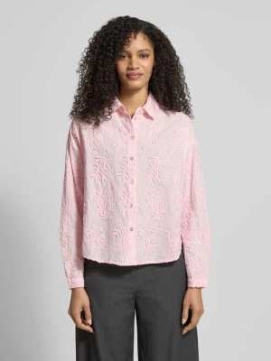 Bluzka z bawełny z Kwiatowa aplikacja 3D Christian Berg Woman