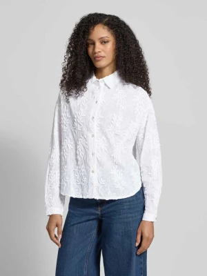 Bluzka z bawełny z Kwiatowa aplikacja 3D Christian Berg Woman