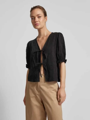 Bluzka z bufiastymi rękawami model ‘ENILA’ Sisters Point