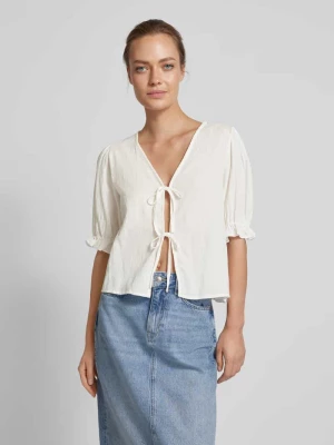 Bluzka z bufiastymi rękawami model ‘ENILA’ Sisters Point