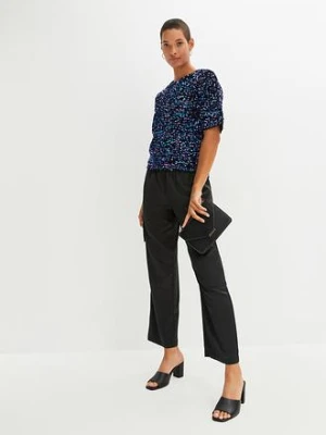 Bluzka z cekinami bonprix