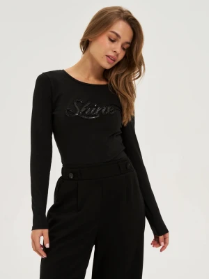 Bluzka z cekinami czarna Moodo