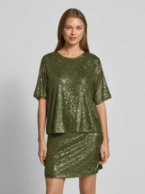 Bluzka z cekinowym obszyciem model ‘Emrilla’ MbyM