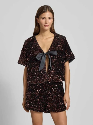 Bluzka z cekinowym obszyciem Zero