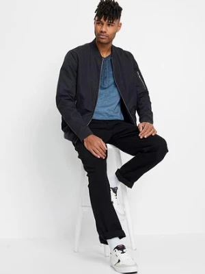 Bluzka z dekoltem henley z bawełny organicznej, z efektem wytarcia, długi rękaw bonprix