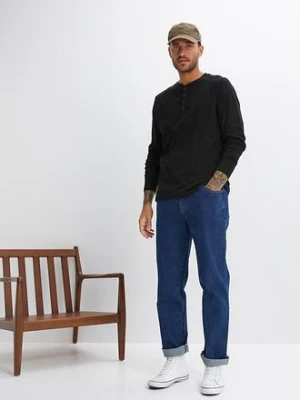 Bluzka z dekoltem henley z czystej bawełny (2 szt.) bonprix