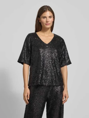 Bluzka z dekoltem w serek model ‘FAUCA’ Ichi