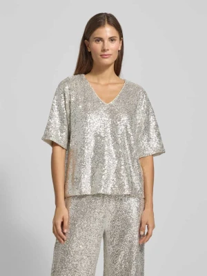 Bluzka z dekoltem w serek model ‘FAUCA’ Ichi