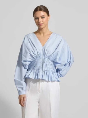 Bluzka z dekoltem w serek model ‘POPLIN’ Copenhagen Muse