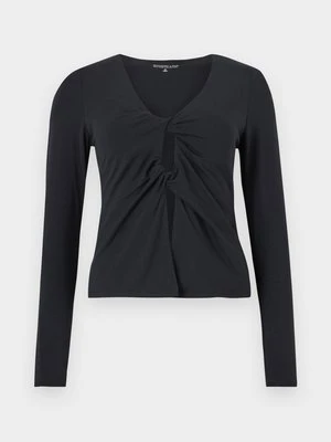 Bluzka z długim rękawem Abercrombie & Fitch czarny