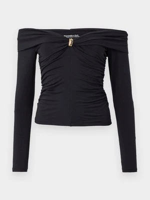 Bluzka z długim rękawem Abercrombie & Fitch czarny