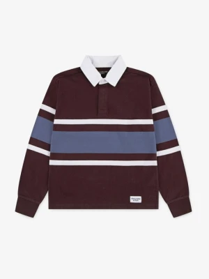 Bluzka z długim rękawem Abercrombie & Fitch ciemnoczerwony