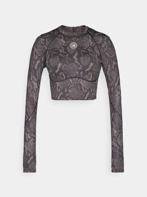 Bluzka z długim rękawem Adidas by Stella McCartney ciemnoszary