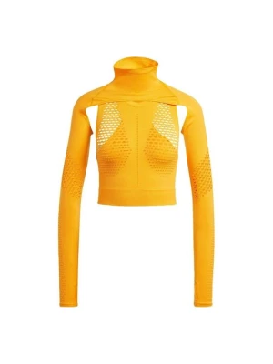 Bluzka z długim rękawem Adidas by Stella McCartney pomarańczowy