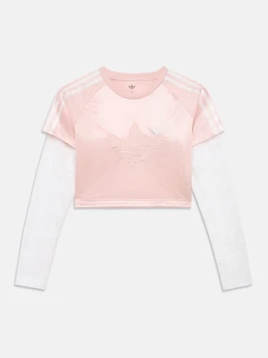Bluzka z długim rękawem adidas Originals jasnoróżowy