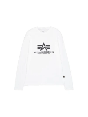 Bluzka z długim rękawem Alpha Industries biały