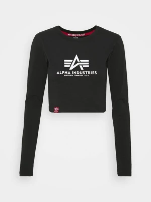 Bluzka z długim rękawem Alpha Industries czarny