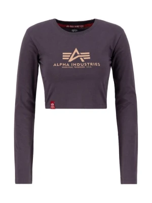 Bluzka z długim rękawem Alpha Industries fioletowy