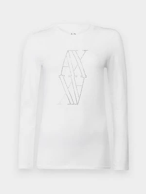 Bluzka z długim rękawem Armani Exchange biały