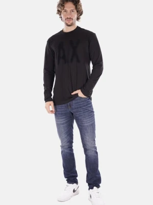Bluzka z długim rękawem Armani Exchange czarny