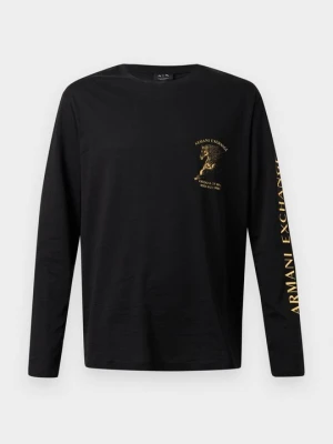 Bluzka z długim rękawem Armani Exchange czarny