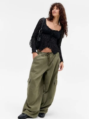 Bluzka z długim rękawem BDG Urban Outfitters czarny