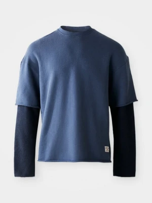 Bluzka z długim rękawem BDG Urban Outfitters granatowy