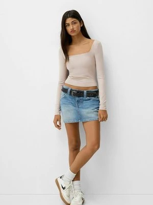 Bluzka z długim rękawem Bershka kamień