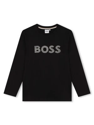 Bluzka z długim rękawem Boss czarny