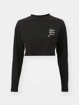 Bluzka z długim rękawem Calvin Klein Jeans czarny