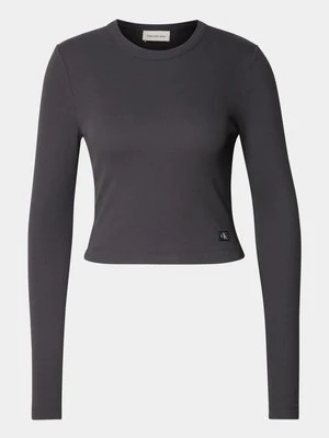 Bluzka z długim rękawem Calvin Klein Jeans czarny