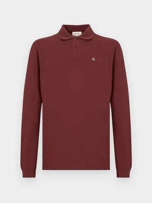 Bluzka z długim rękawem Calvin Klein Jeans ciemnobrązowy