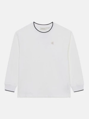 Bluzka z długim rękawem Calvin Klein Jeans biały