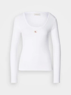 Bluzka z długim rękawem Calvin Klein Jeans biały