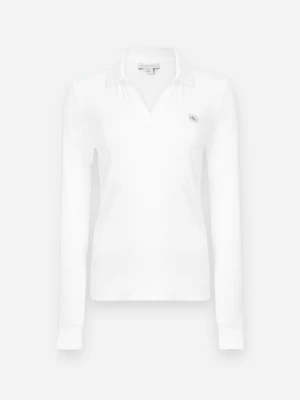 Bluzka z długim rękawem Calvin Klein Jeans biały