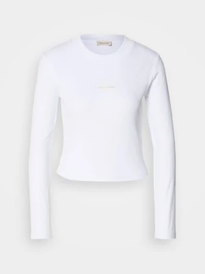 Bluzka z długim rękawem Calvin Klein Jeans biały