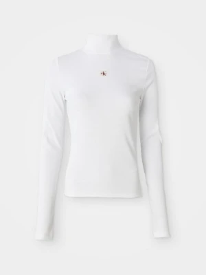 Bluzka z długim rękawem Calvin Klein Jeans biały