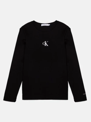 Bluzka z długim rękawem Calvin Klein Jeans czarny
