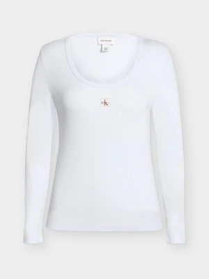 Bluzka z długim rękawem Calvin Klein Jeans liliowy