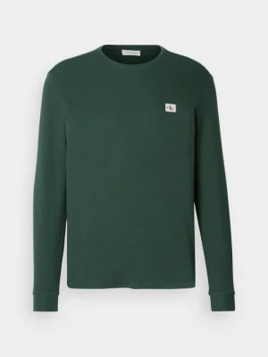 Bluzka z długim rękawem Calvin Klein Jeans oliwkowy
