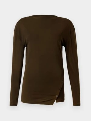 Bluzka z długim rękawem Closed khaki
