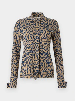 Bluzka z długim rękawem Diane Von Furstenberg jasny brąz