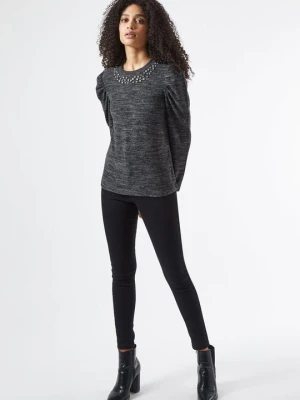 Bluzka z długim rękawem Dorothy Perkins szary