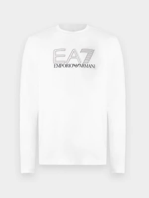 Bluzka z długim rękawem EA7 Emporio Armani biały