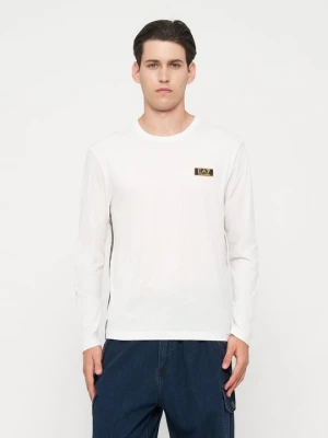 Bluzka z długim rękawem EA7 Emporio Armani biały