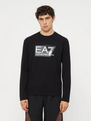 Bluzka z długim rękawem EA7 Emporio Armani czarny