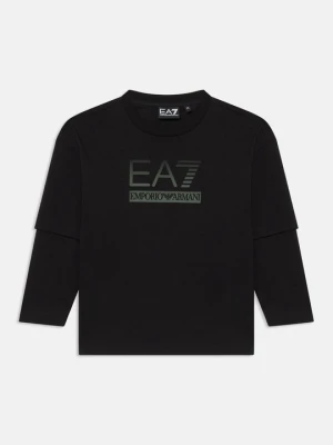 Bluzka z długim rękawem EA7 Emporio Armani czarny